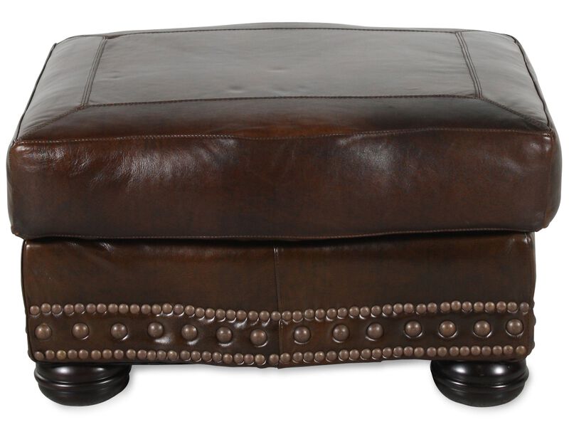Cowboy Chesterfield Leather Ottoman